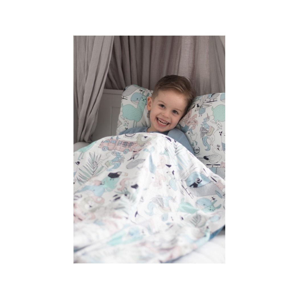 Poduszka - Bed Pillow - Blue Birds - 40x60 cm - La Millou