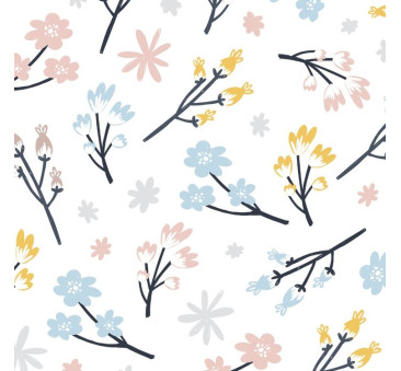 Prześcieradło - Good Night - Cute Flowers - 60x120 cm - La Millou