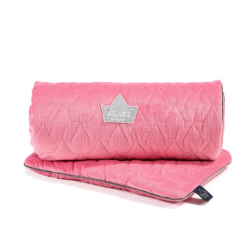 WYPRZEDAŻ Set Blanket & Mid Pillow - Florida Pink - La Millou - Velvet Collection