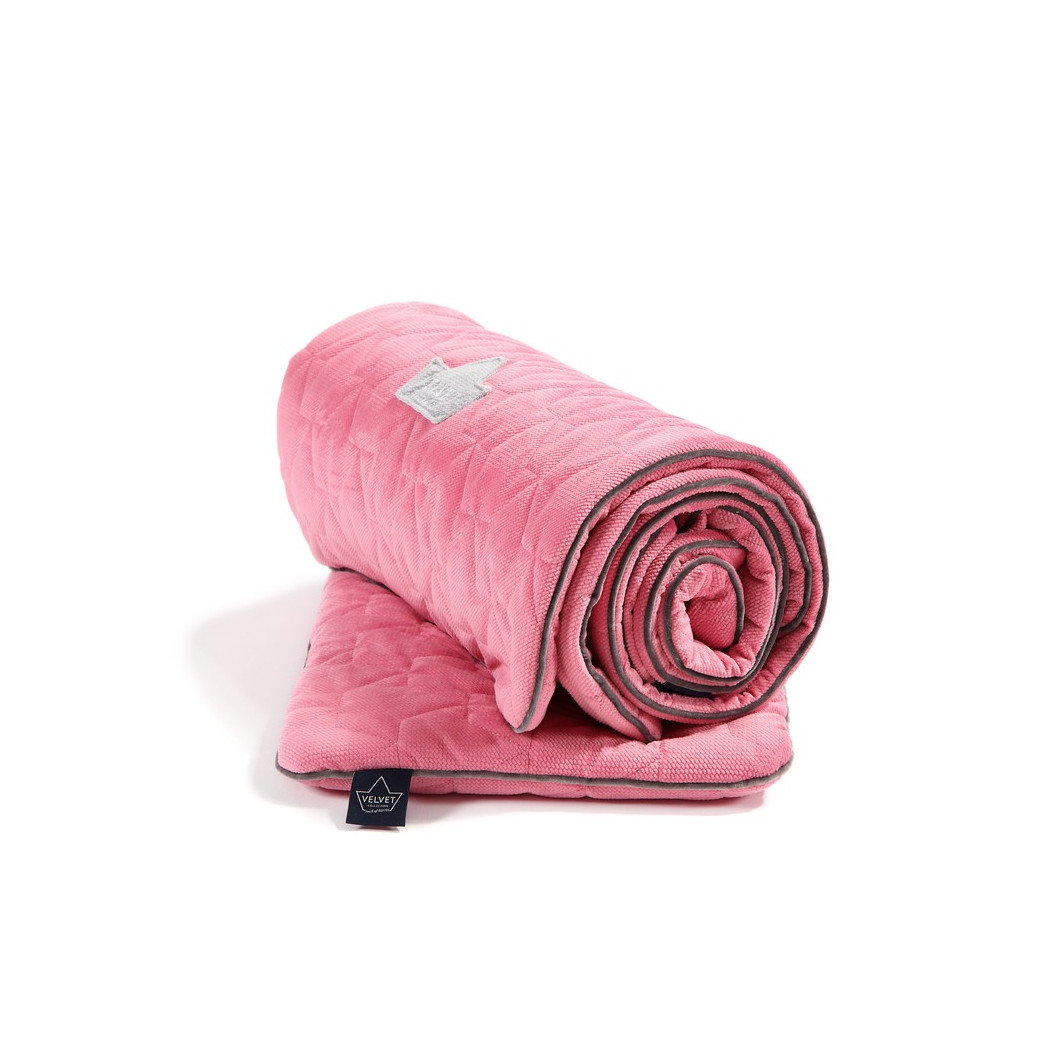 WYPRZEDAŻ Set Blanket & Mid Pillow - Florida Pink - La Millou - Velvet Collection