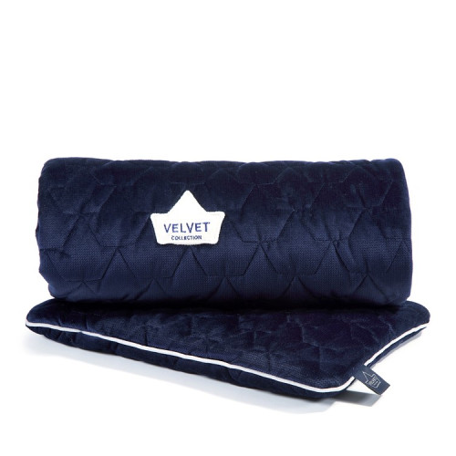 Set Blanket & Mid Pillow - Royal Navy - La Millou - Velvet Collection
