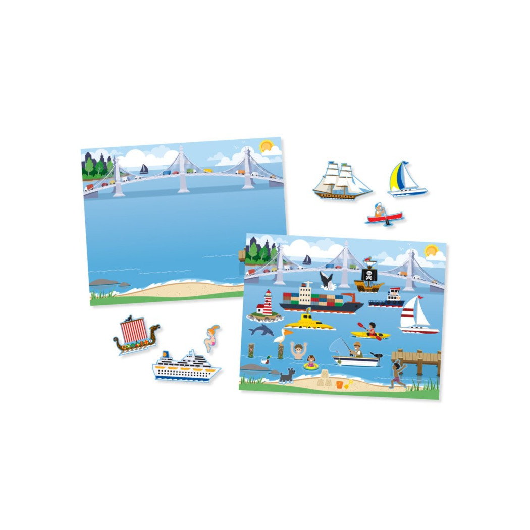 Pojazdy - Wyklejanka wielokrotnego użytku - Naklejki - Melissa & Doug