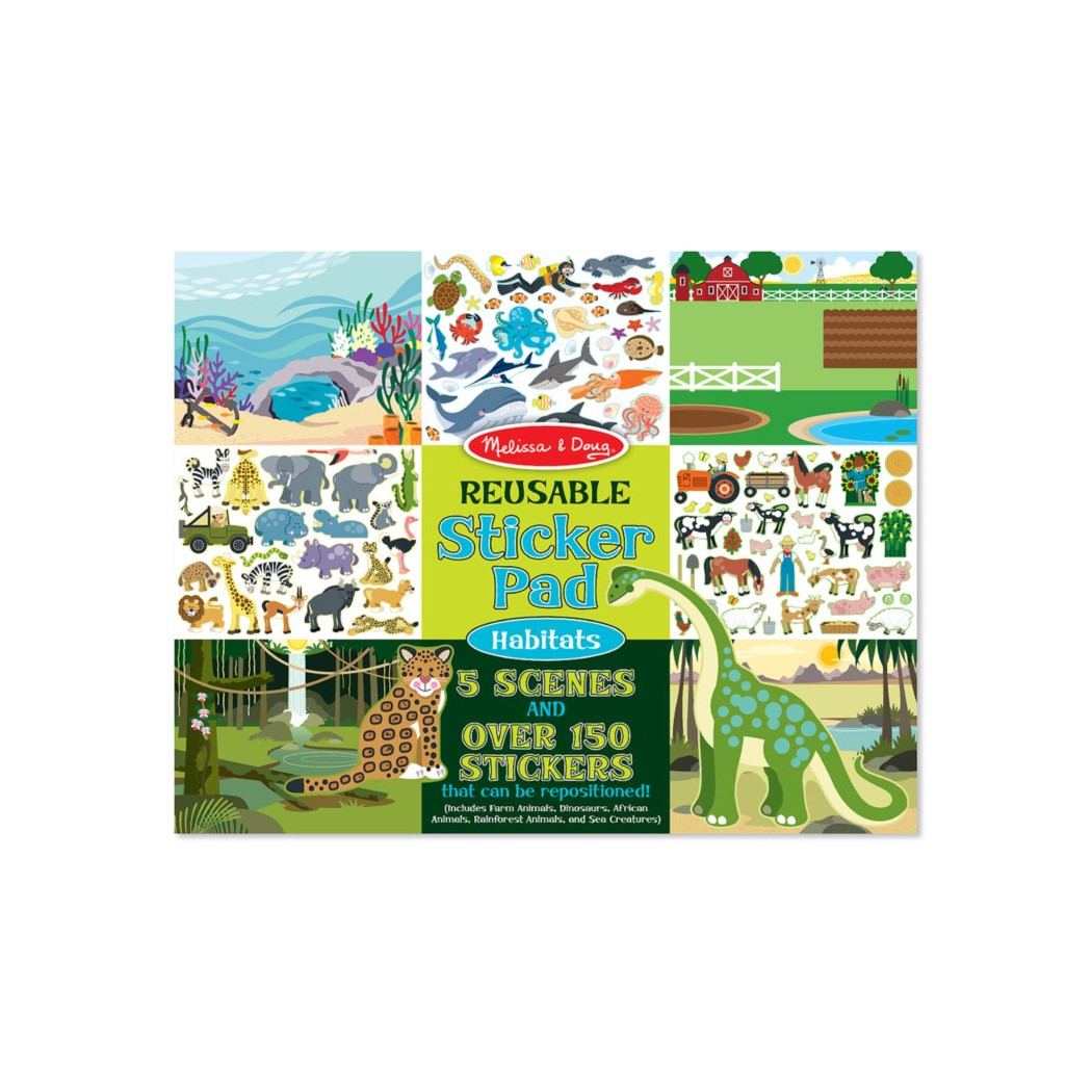 Zwierzęta - Wyklejanka wielokrotnego użytku - Naklejki - Melissa & Doug