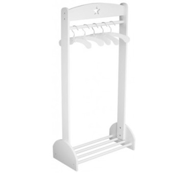 Kids Concept - Stojący Wieszak Biały na Ubrania - White