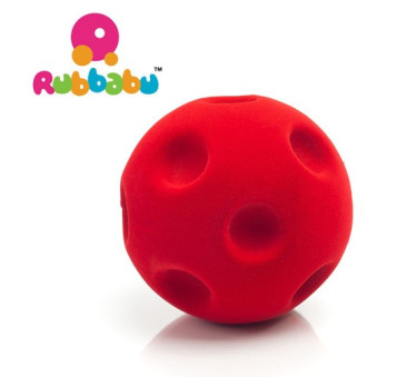 Sensoryczna piłka kratery - czerwona - Rubbabu