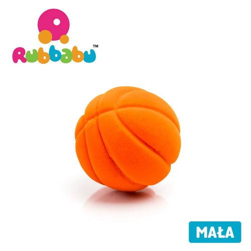 WYPRZEDAŻ Mała sensoryczna piłka koszykówka dla dzieci 1+ - pomarańczowa - Rubbabu