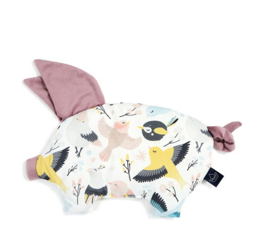 Podusia Sleepy Pig - Cute Birds - French Lavender - La Millou - Velvet Collection