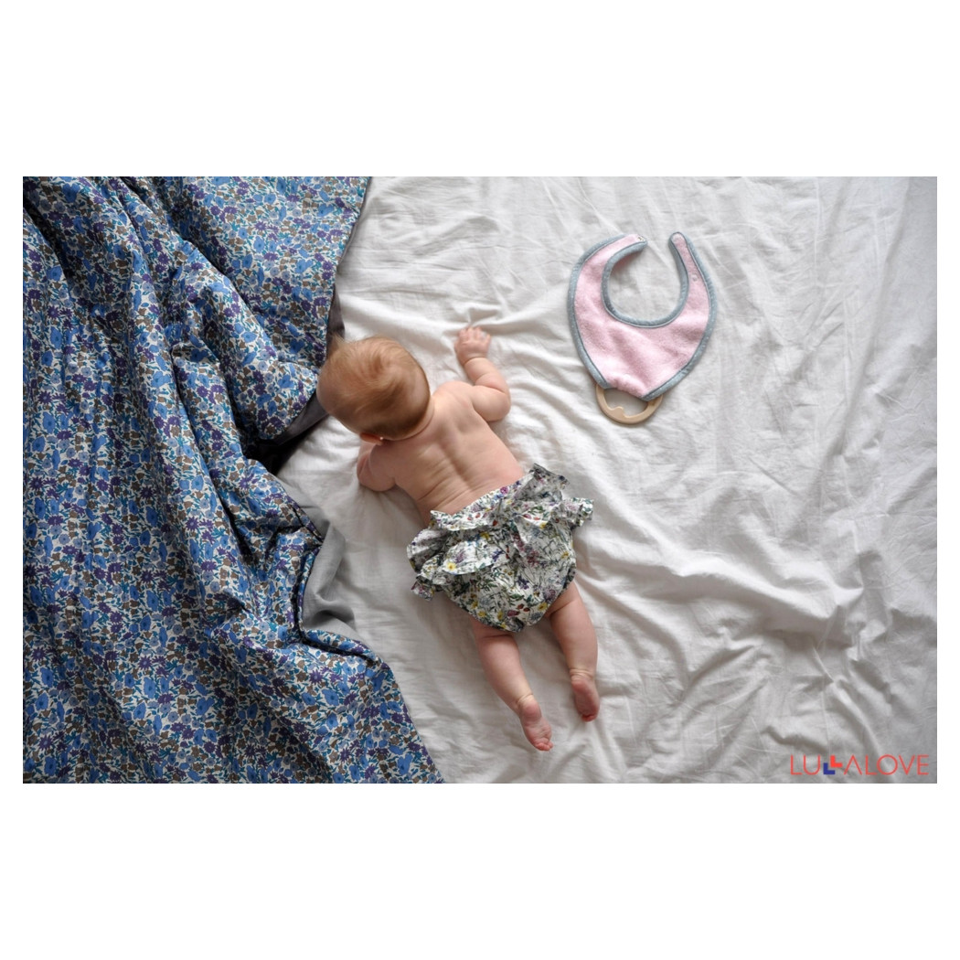 SupeRRO baby eco różowy- śliniak z drewnianym gryzakiem - LullaLove