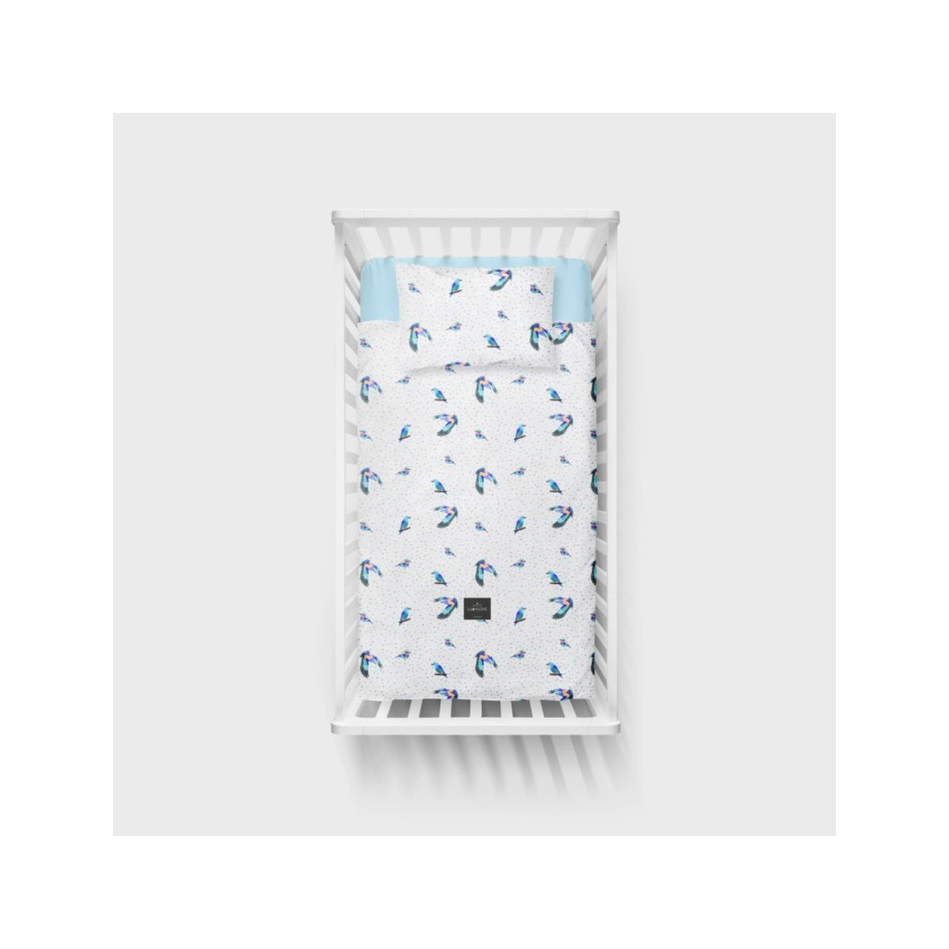 Bawełniana pościel - Ptaki Kraska - 135x100 cm - LullaLove