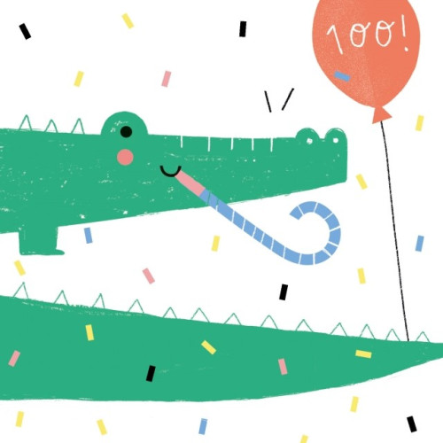 Kartka Urodzinowa - Happy Crocodile - Szczęsliwy Krokodyl - Pieskot