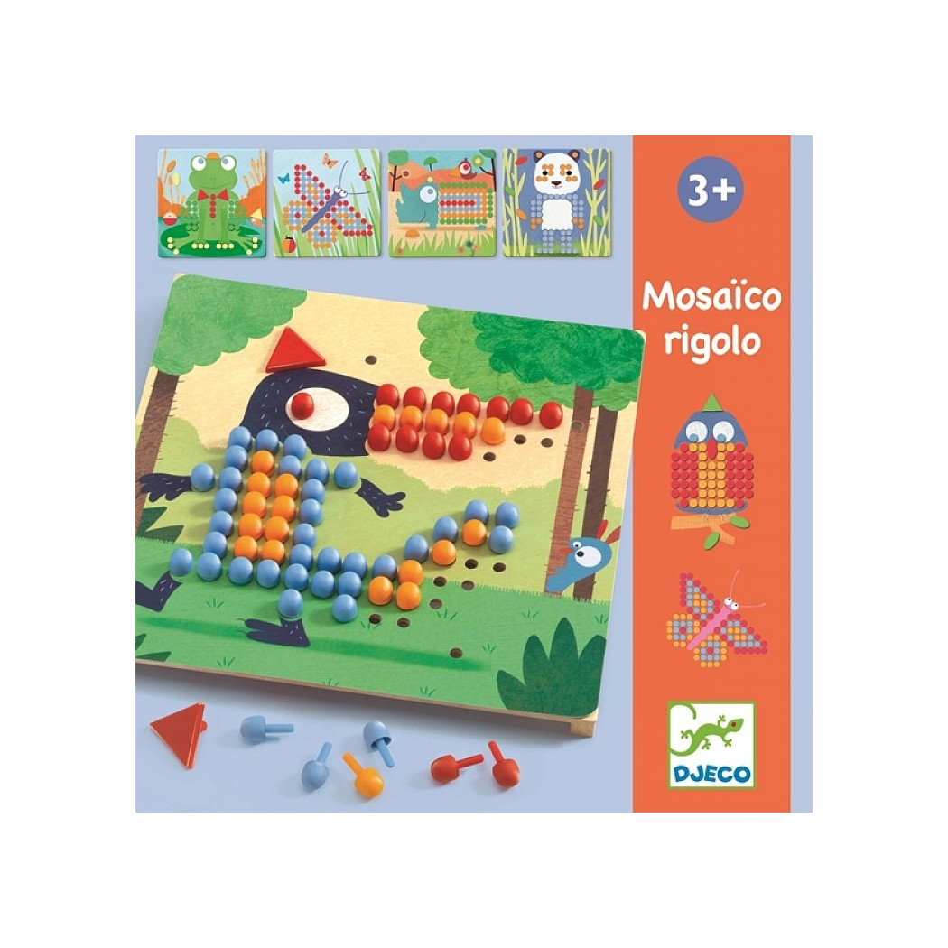 Rigolo Mozaika - Kolorowe Obrazki - Kolorowe Pinezki - Djeco