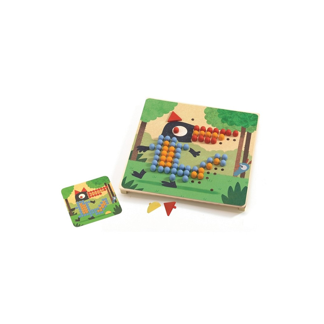 Rigolo Mozaika - Kolorowe Obrazki - Kolorowe Pinezki - Djeco