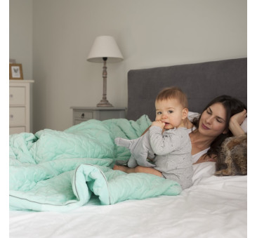 Khaki - Narzuta - Ciepły Koc XL Aksamitny Pikowany - 160x200 cm - Kapa - Velvet Pure - La Millou