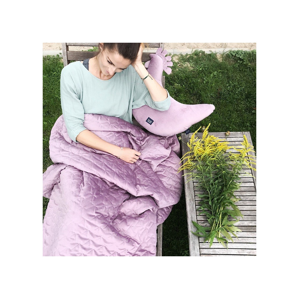 Khaki - Narzuta - Ciepły Koc XL Aksamitny Pikowany - 160x200 cm - Kapa - Velvet Pure - La Millou