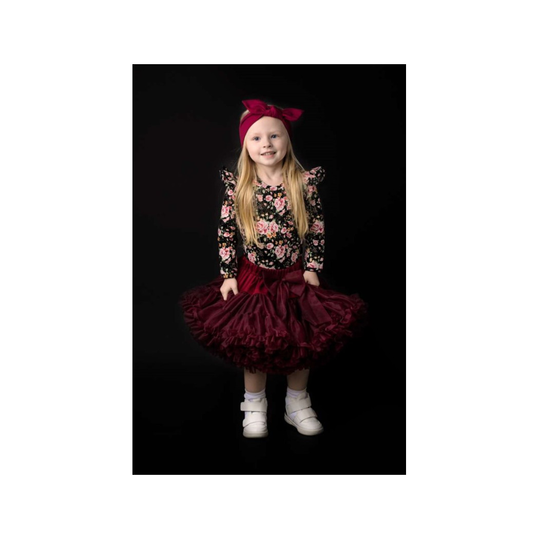 Spódniczka Bordo 4-6 Lat- Manufaktura Falbanek- Tiulowa Pettiskirt