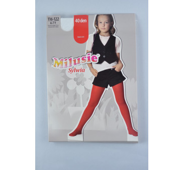 Białe 92/98 - 40 den - Rajstopy Dziewczęce Micro Gładkie - Milusie