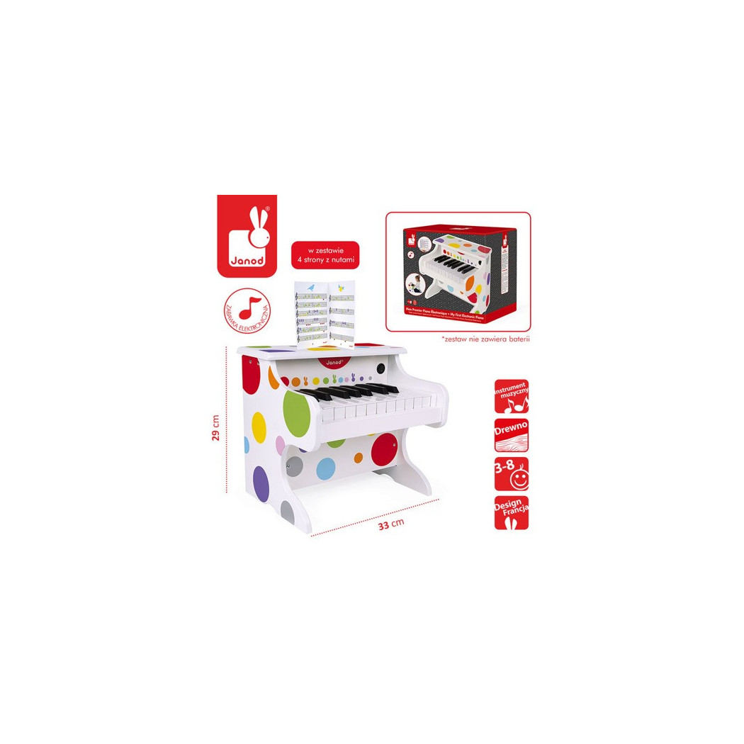 Elektroniczne pianino Confetti - Janod