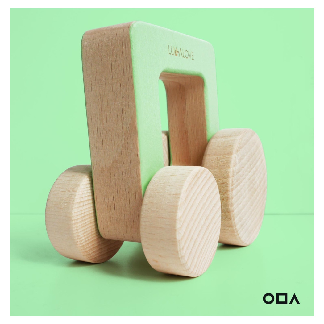 ODA car kwadrat - drewniane autko - LullaLove