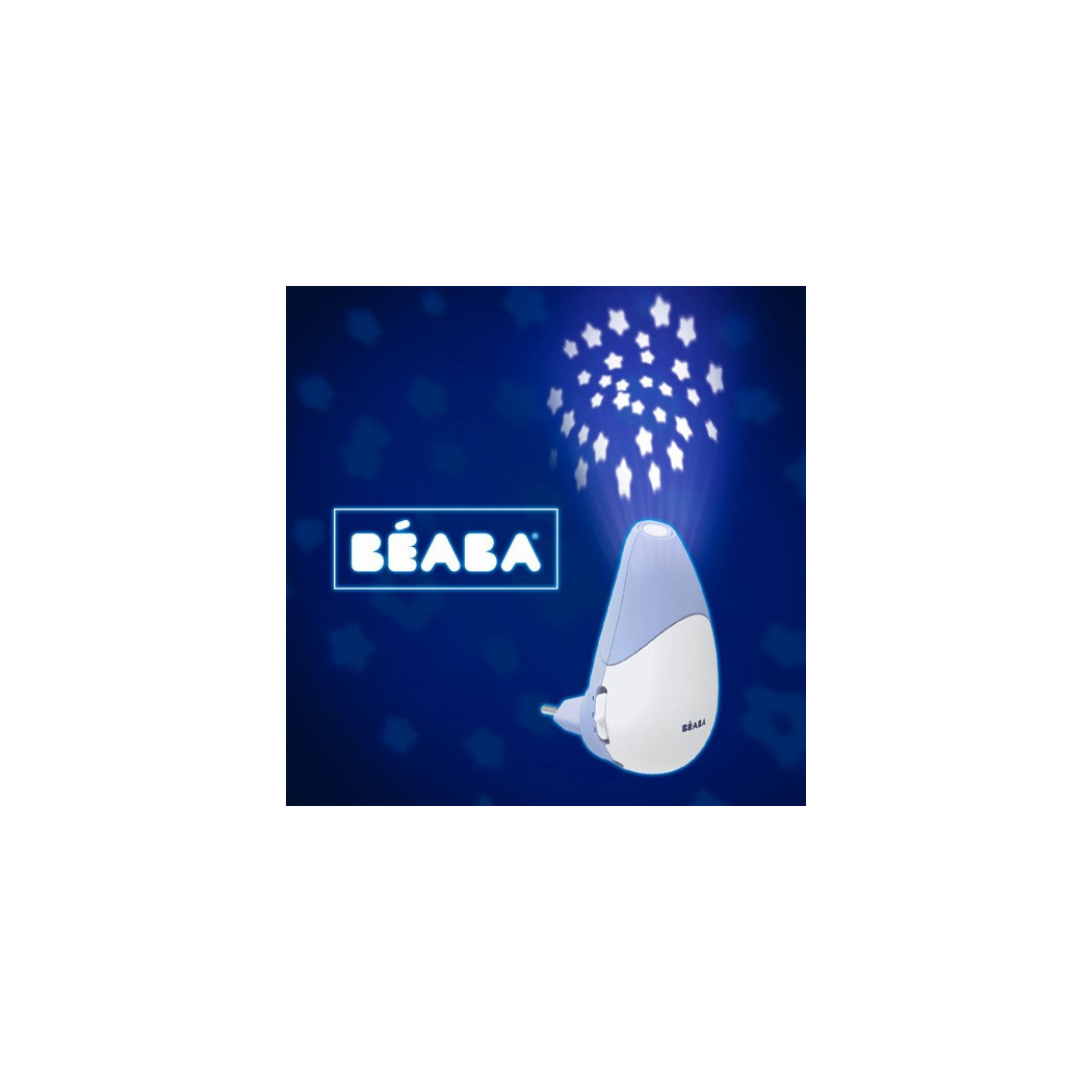 Lampka nocna LED z projektorem gwiazd i czujnikiem płaczu i ruchu Pixie Star Mineral - Beaba