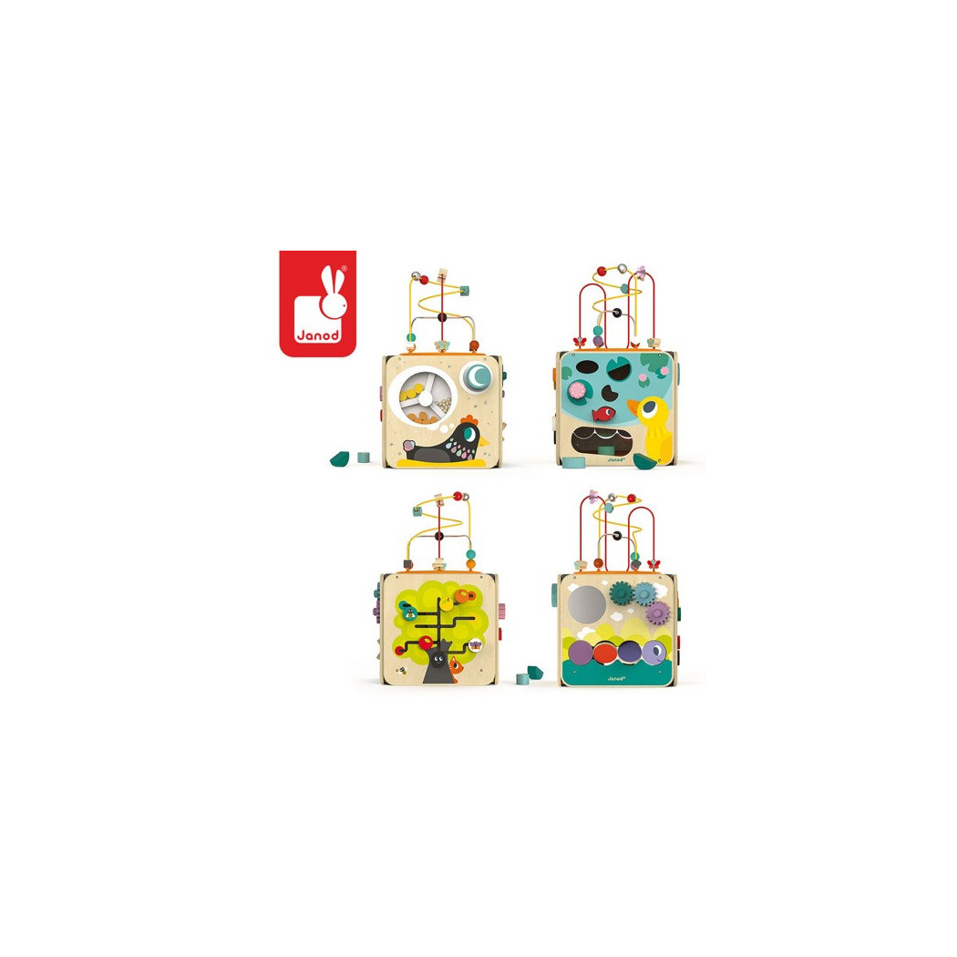 Wielofunkcyjna kostka edukacyjna z pętlą duża - Janod