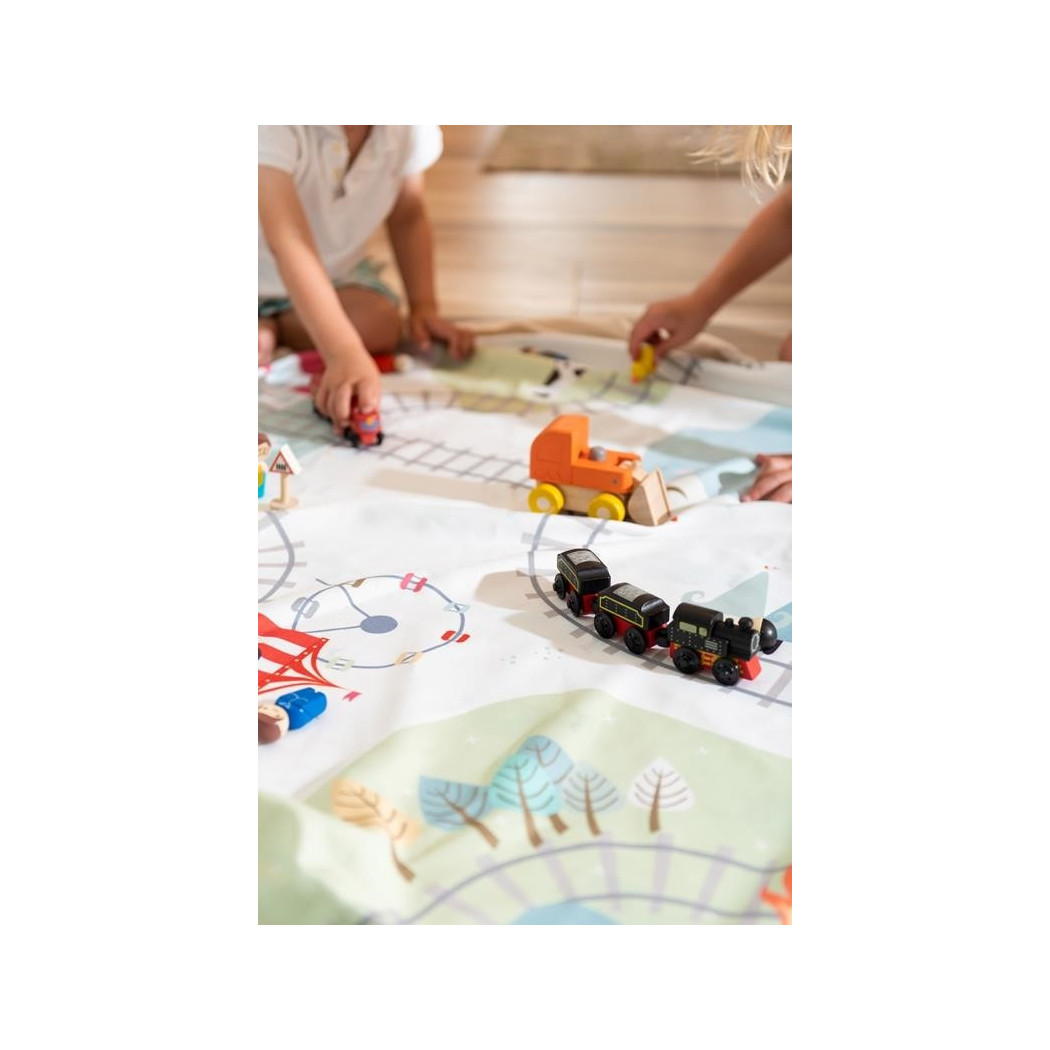 WOREK PLAY&GO - TORY KOLEJOWE/MISIE - Mata Do Zabawy Przechowywanie Zabawek