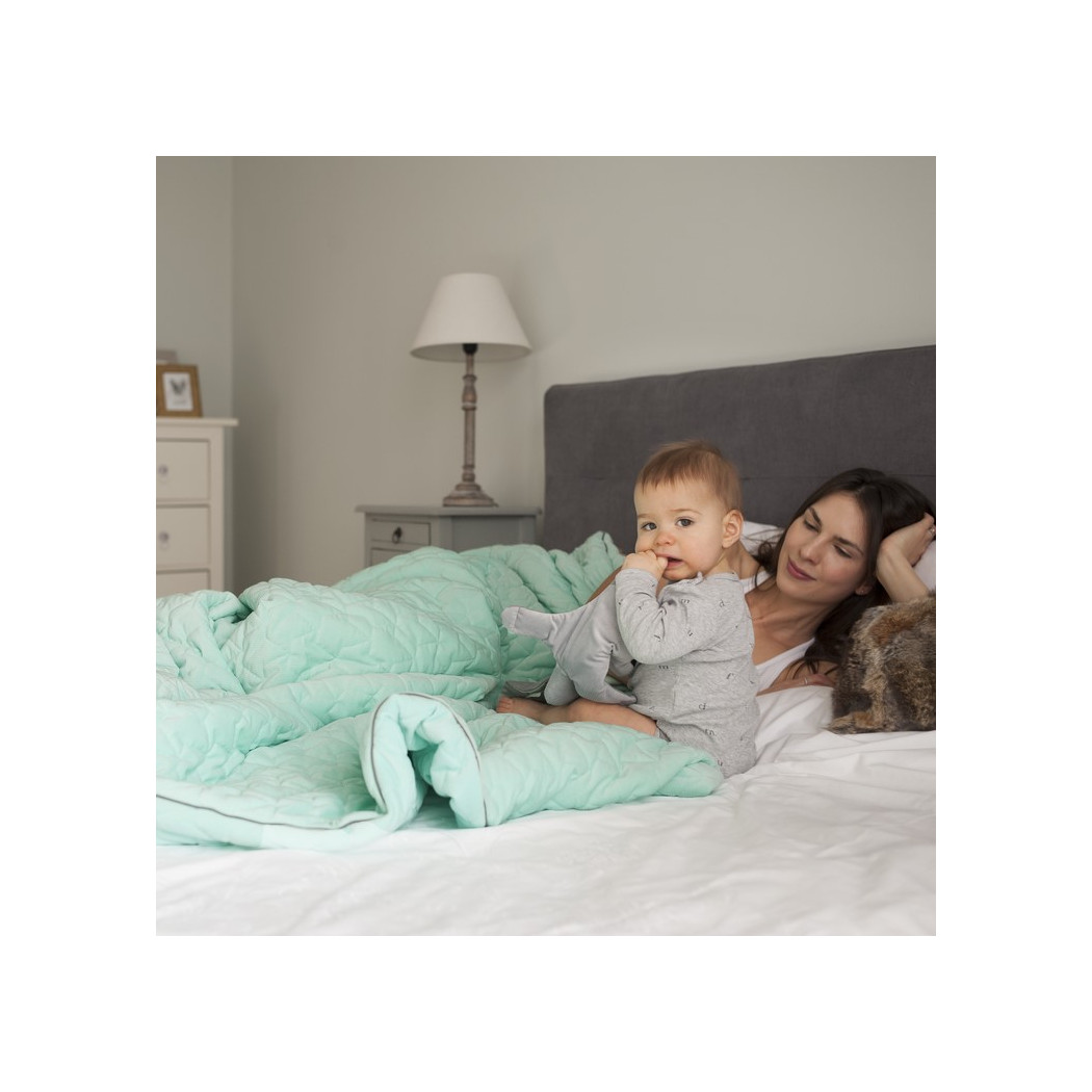 Koc/Narzuta - 160x200 cm - Dark Grey & Pink - Velvet Collection - La Millou