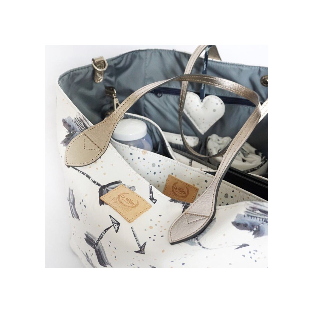 Torba Large z Saszetką - Wild Blossom - Premium - By Katarzyna Zielińska - La Millou Feeria