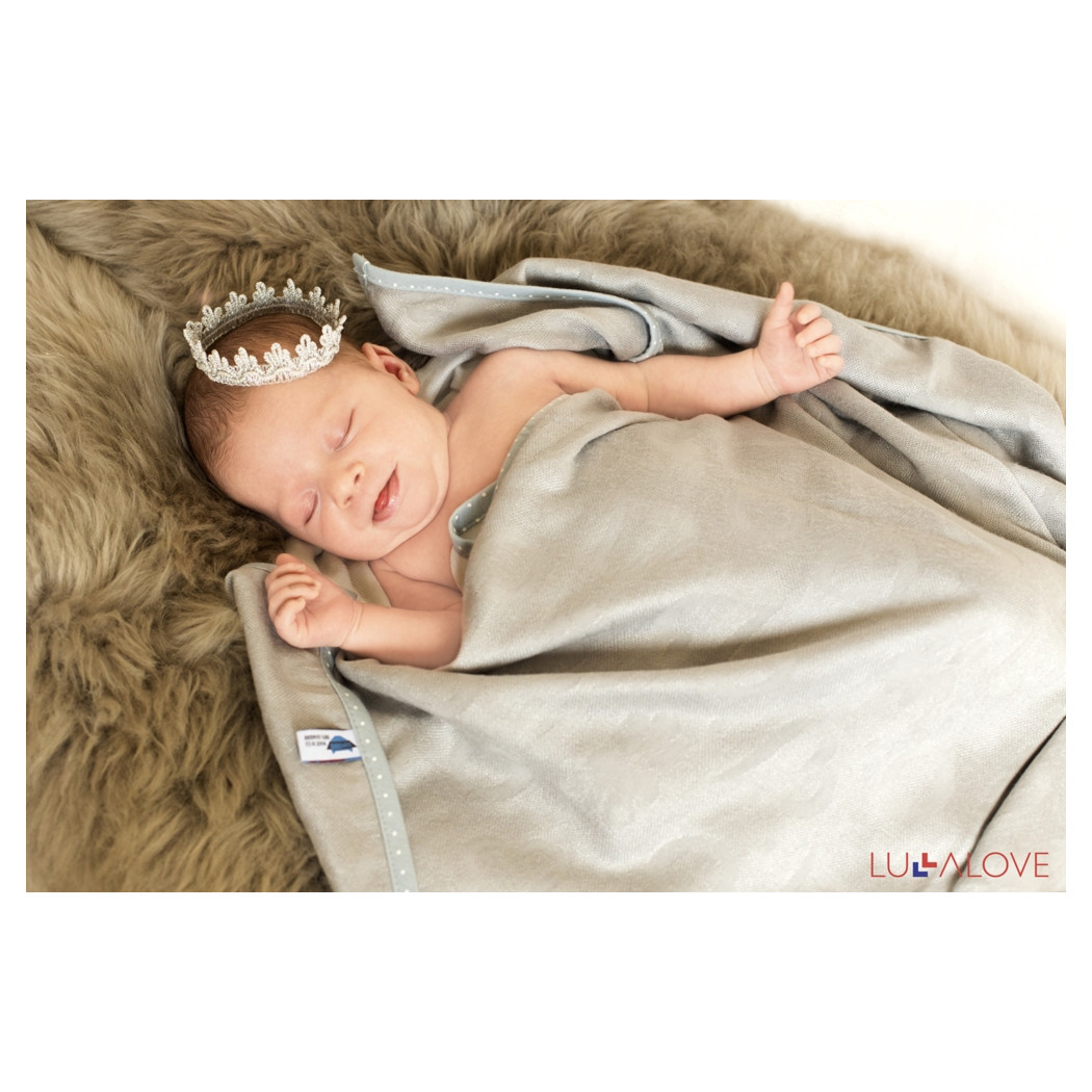 SupeRRO newborn gray - szary kocyk/otulacz bambusowy 70x70 - LullaLove