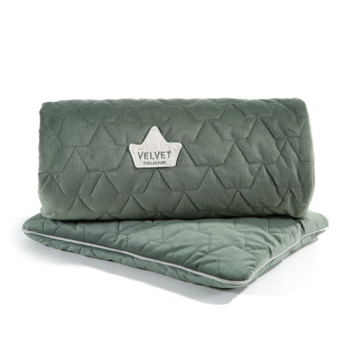 Set Blanket & Mid Pillow - Khaki - La Millou - Velvet Collection