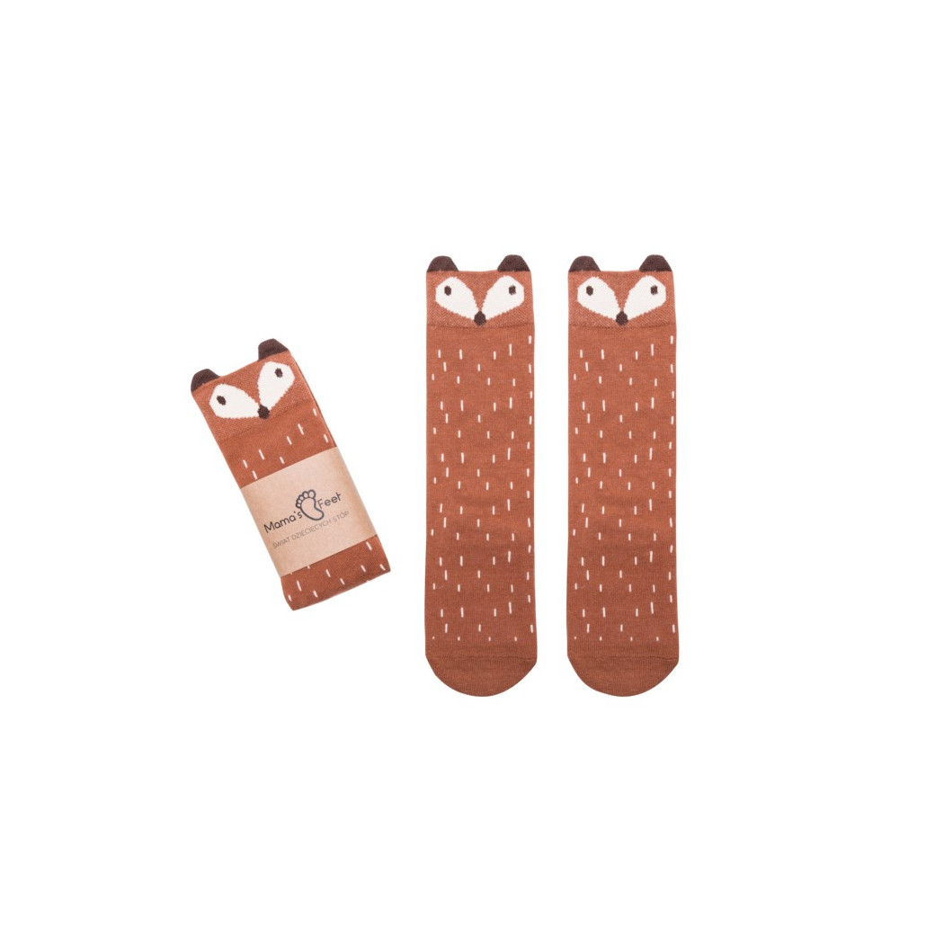 Podkolanówki Liski 5-6 lat - Grzesiu Rudy Lisek - Mamas Feet - Mama's Feet