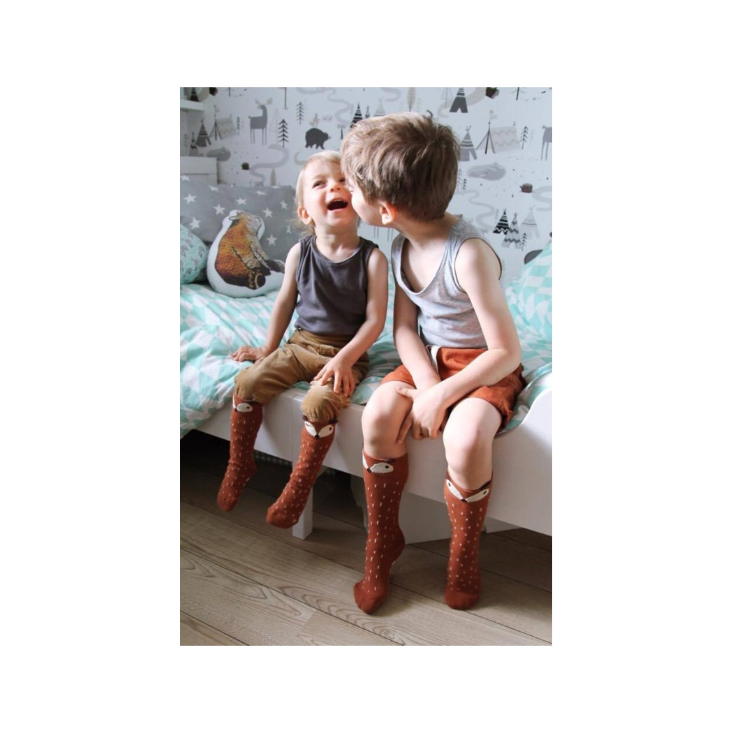 Podkolanówki Liski 5-6 lat - Grzesiu Rudy Lisek - Mamas Feet - Mama's Feet