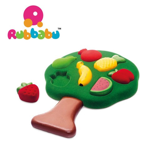 Sensoryczny Sorter Puzzle 3D - Owoce - Rubbabu