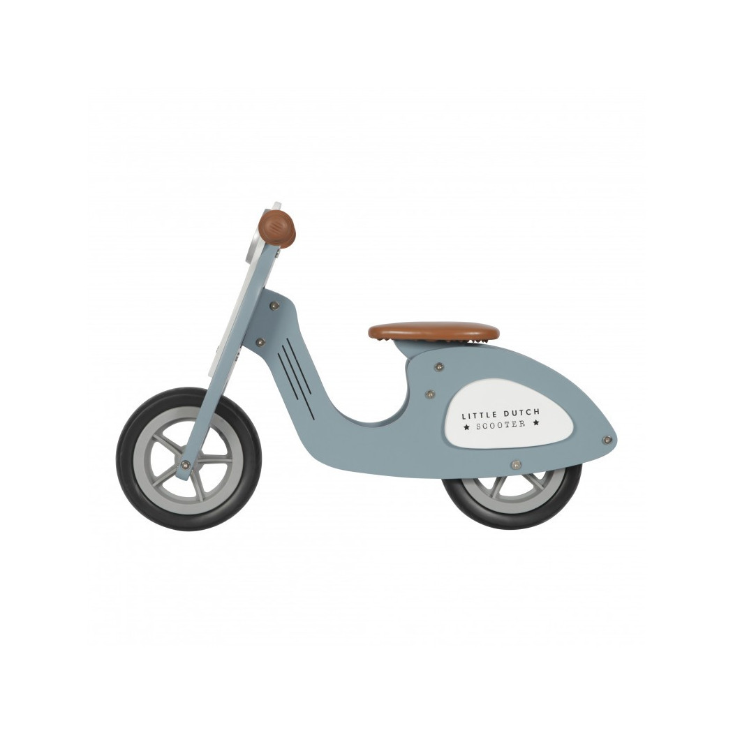 Drewniany Rowerek biegowy - Niebieski- Little Dutch
