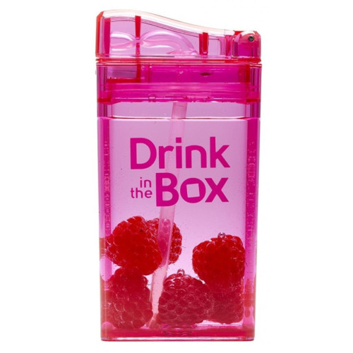 Bidon Ze Słomką Pink 240 ml różowy Drink In The Box