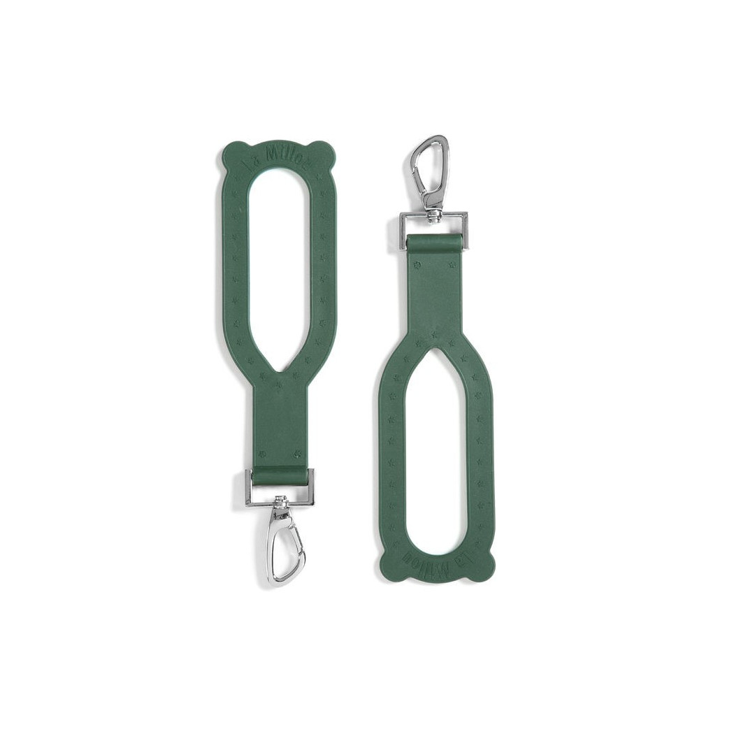 Khaki Zaczepy Mocujące do Wózka - Ciemna Zieleń - La Millou - Do Torby - Organizera