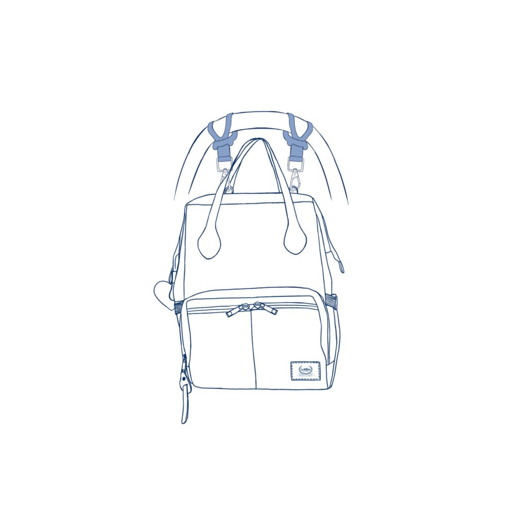 Khaki Zaczepy Mocujące do Wózka - Ciemna Zieleń - La Millou - Do Torby - Organizera