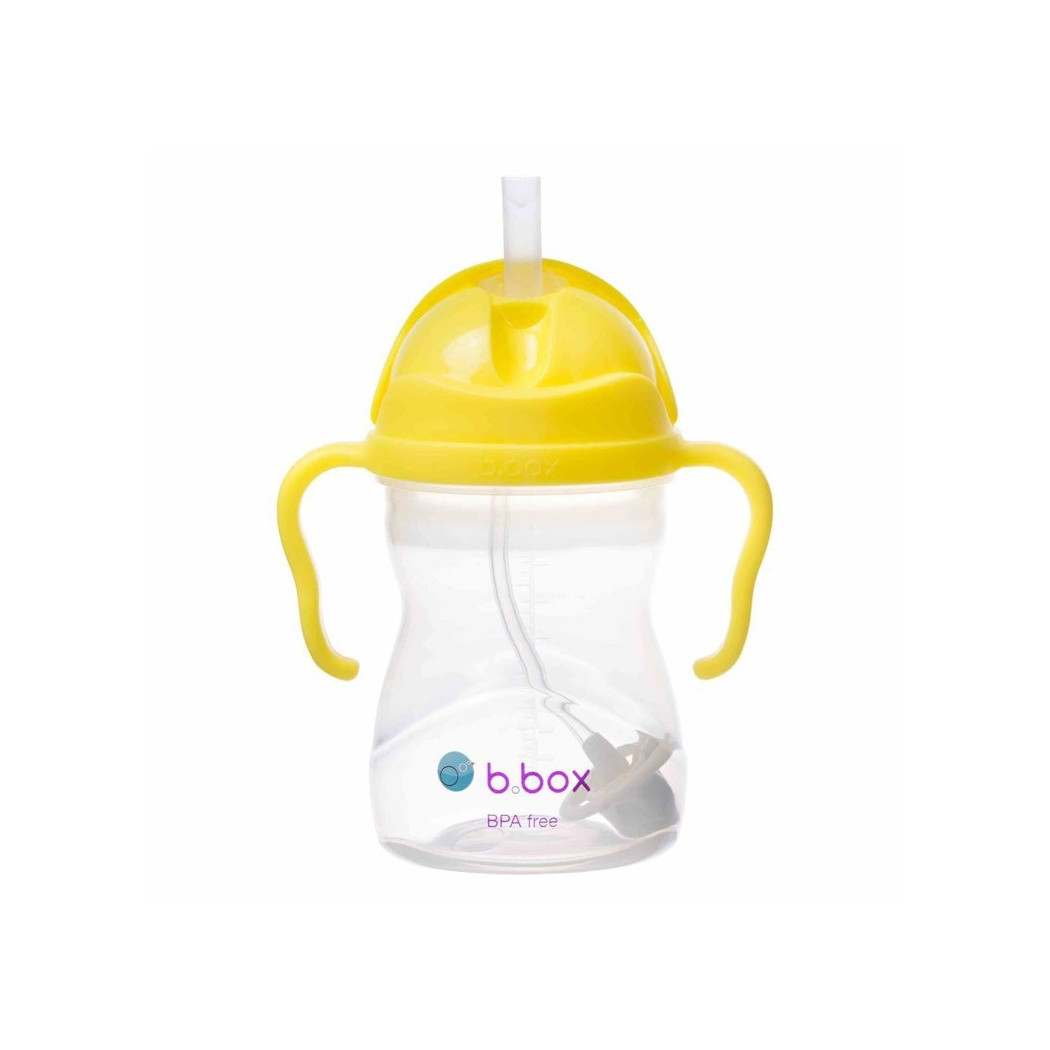 Cytrynowy Innowacyjny Bidon ze Słomką Niekapek 240 ml- B.BOX