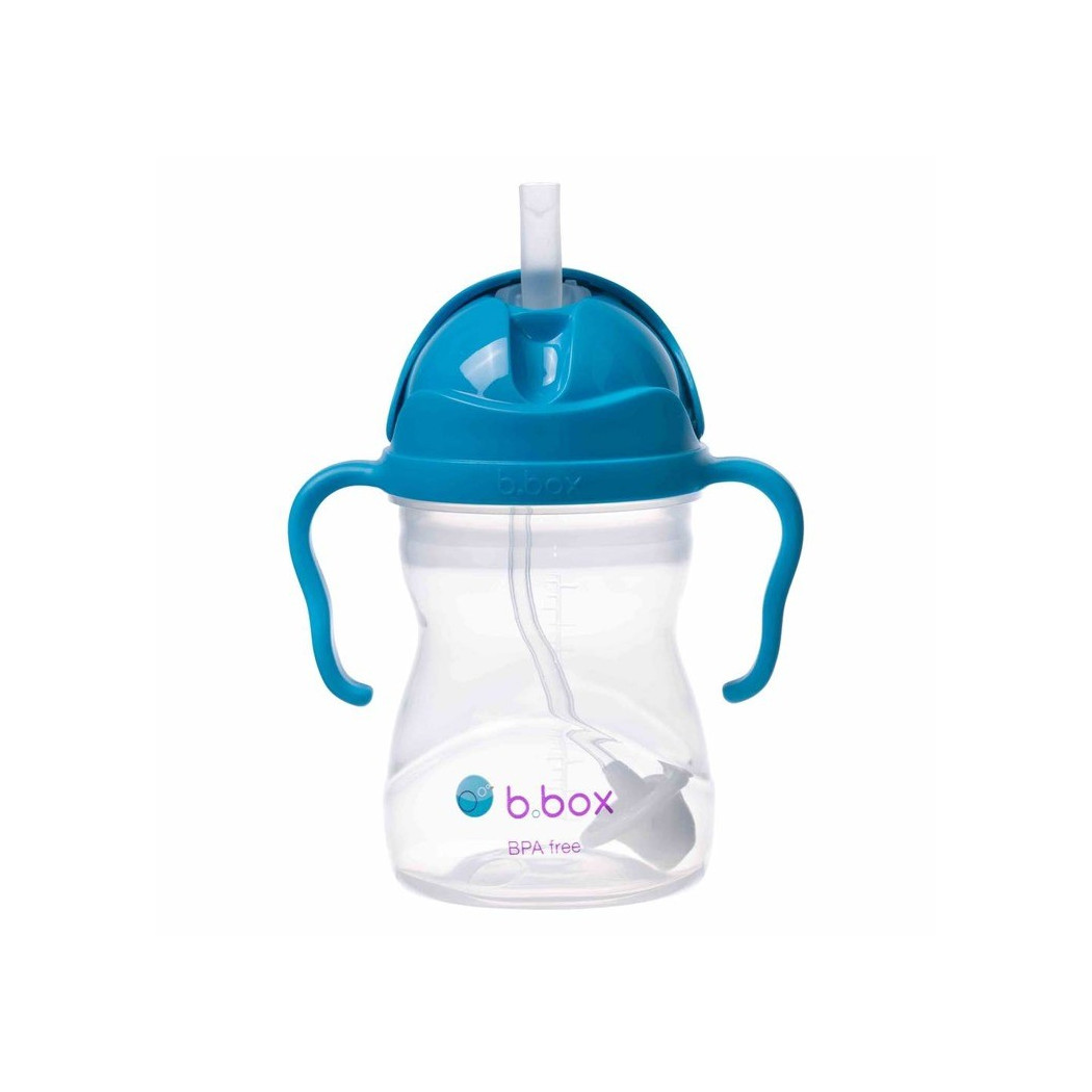Kobaltowy Innowacyjny Bidon ze Słomką Niekapek 240 ml- B.BOX