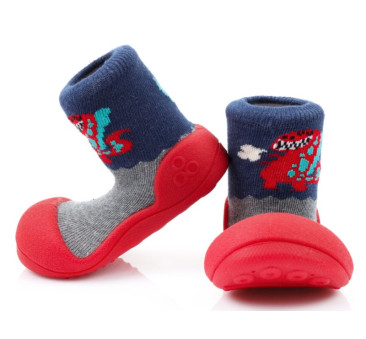 WYPRZEDAŻ Dinosaur Red - rozmiar S/19 - Attipas - buty/skarpetki/papcie