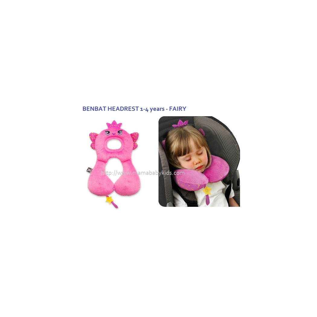 Benbat - zestaw podróżny Wróżka 1-4 lata - poduszka rogal + osłonki na pasy