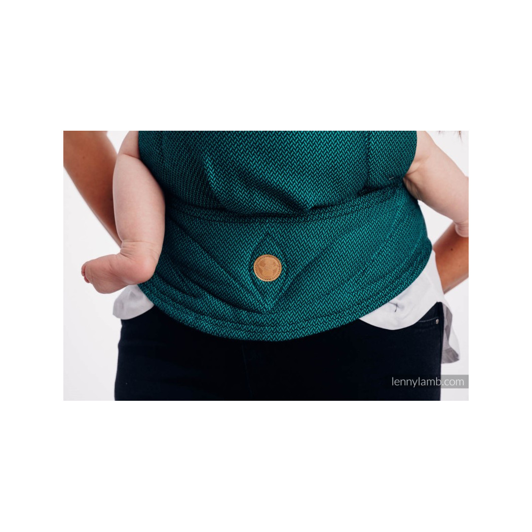 SZMARAGD - LennyGo - Moje drugie nosidełko ergonomiczne - splot jodełkowy, Toddler size - LennyLamb