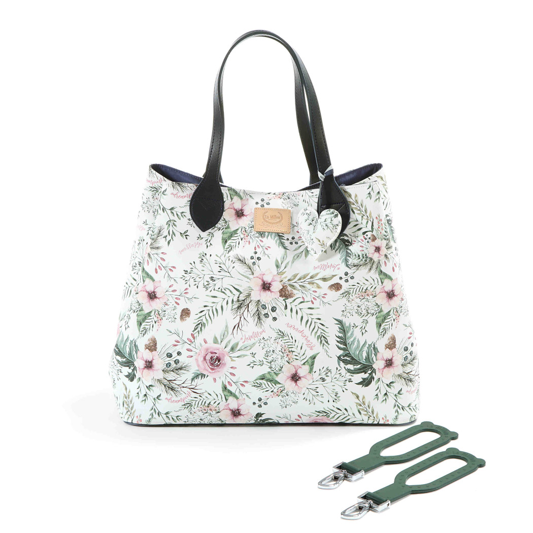 Torba Large z Saszetką - Wild Blossom - Premium - By Katarzyna Zielińska - La Millou Feeria