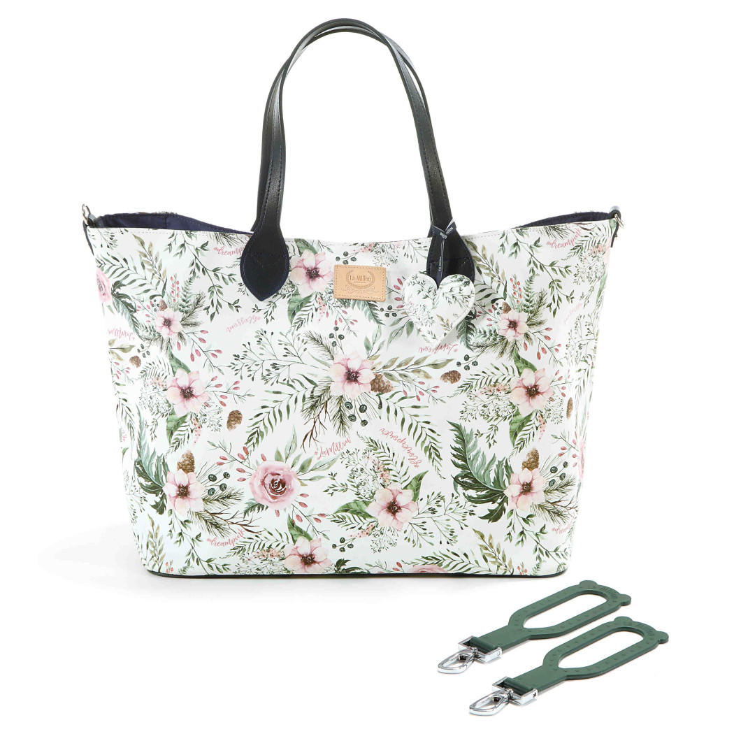Torba Large z Saszetką - Wild Blossom - Premium - By Katarzyna Zielińska - La Millou Feeria