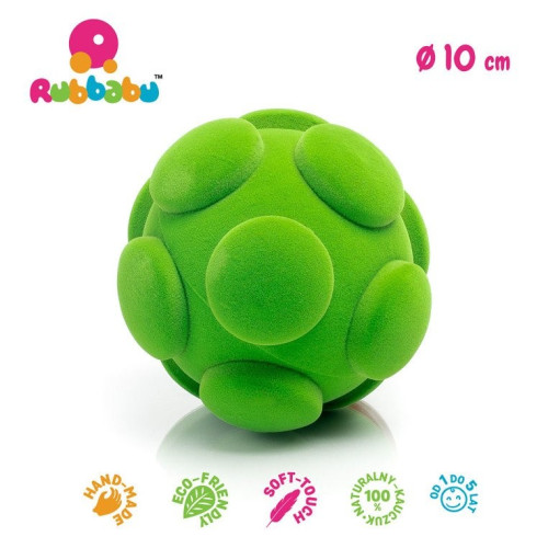 Sensoryczna piłka guziki - zielona - Rubbabu