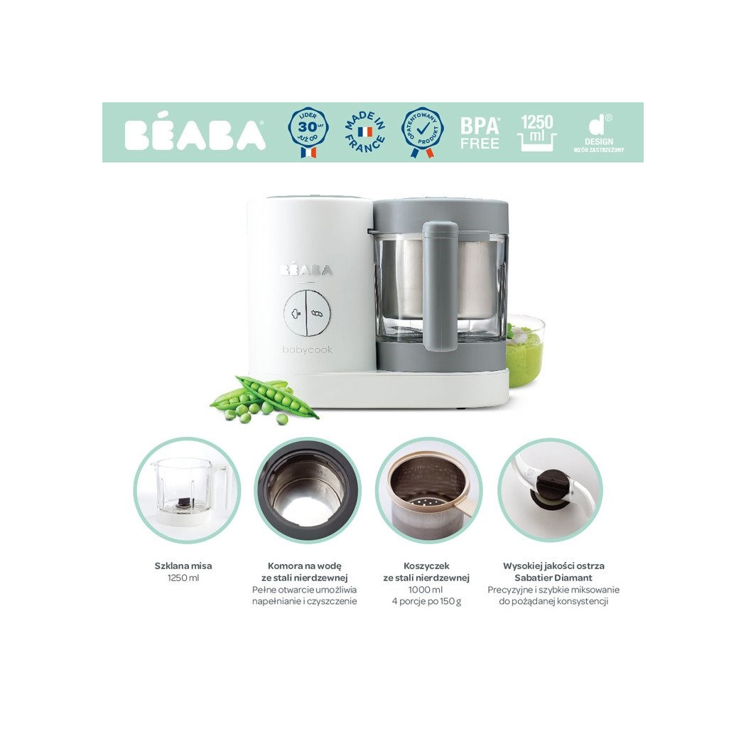 Babycook Neo - Grey/white - Urządzenie Wielofunkcyjne - Beaba