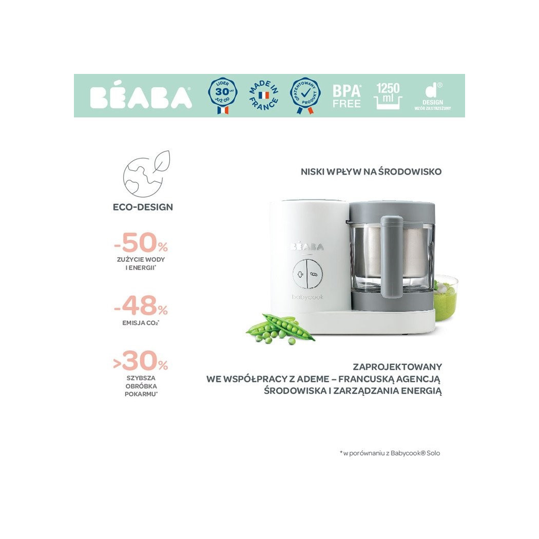 Babycook Neo - Grey/white - Urządzenie Wielofunkcyjne - Beaba