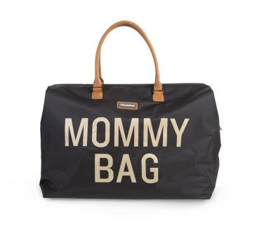 Torba podróżna Mommy Bag - czarna - złoty napis - Childhome