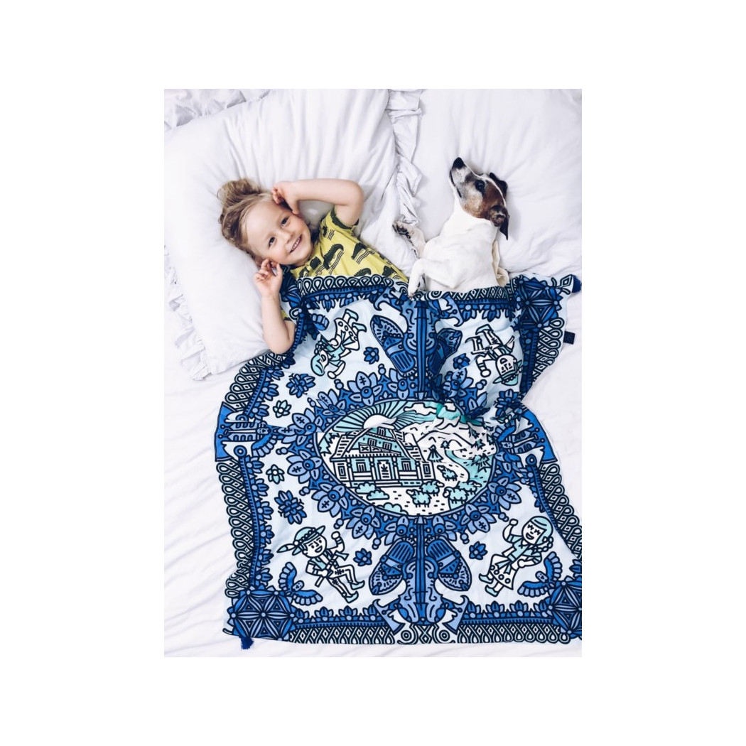 Bambusowy Otulacz- Boho Royal Arrows - Mgiełka - La Millou - Bamboo Fringe 110x140 - King Size