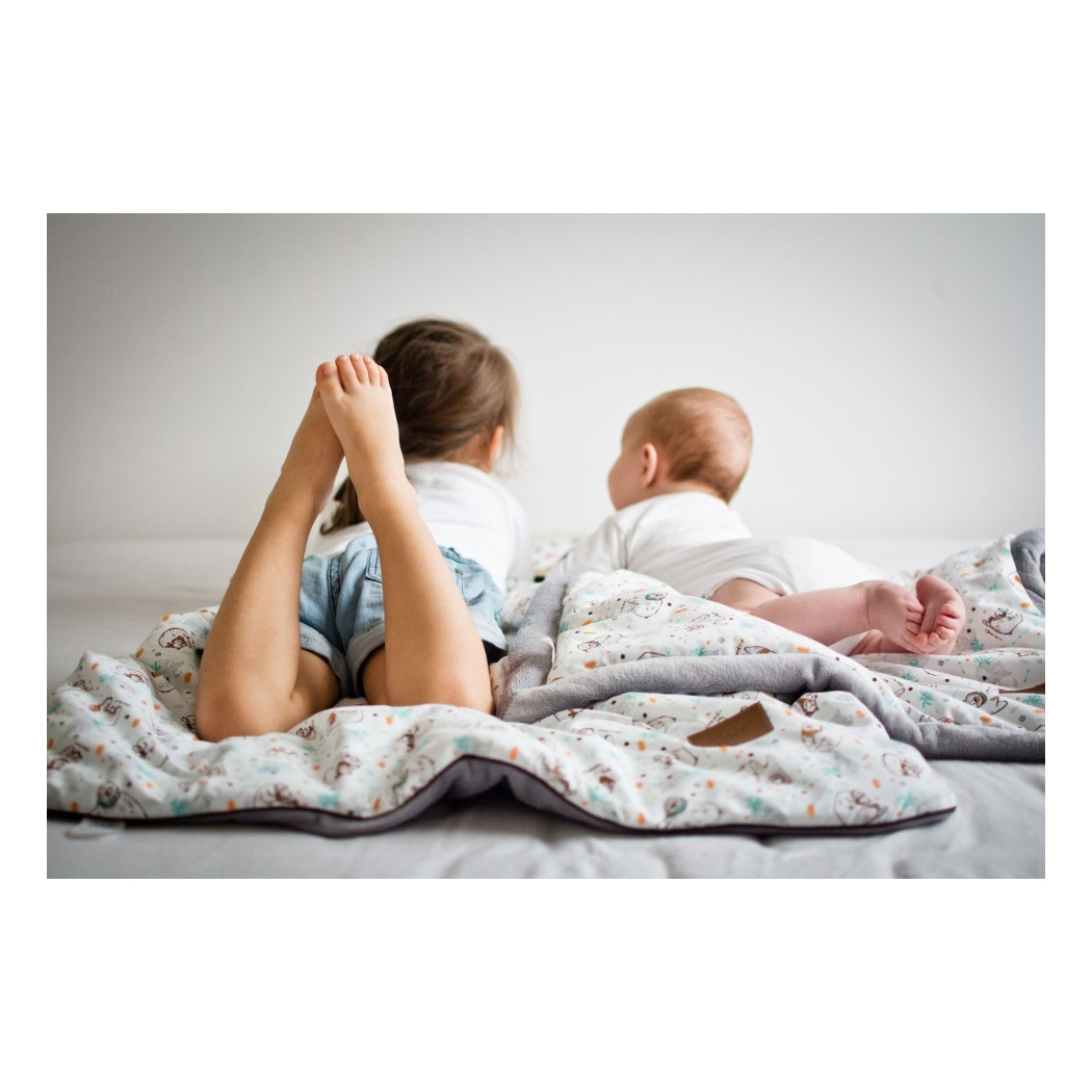 Ocieplany kocyk dla Starszaka (wzór: sowy)