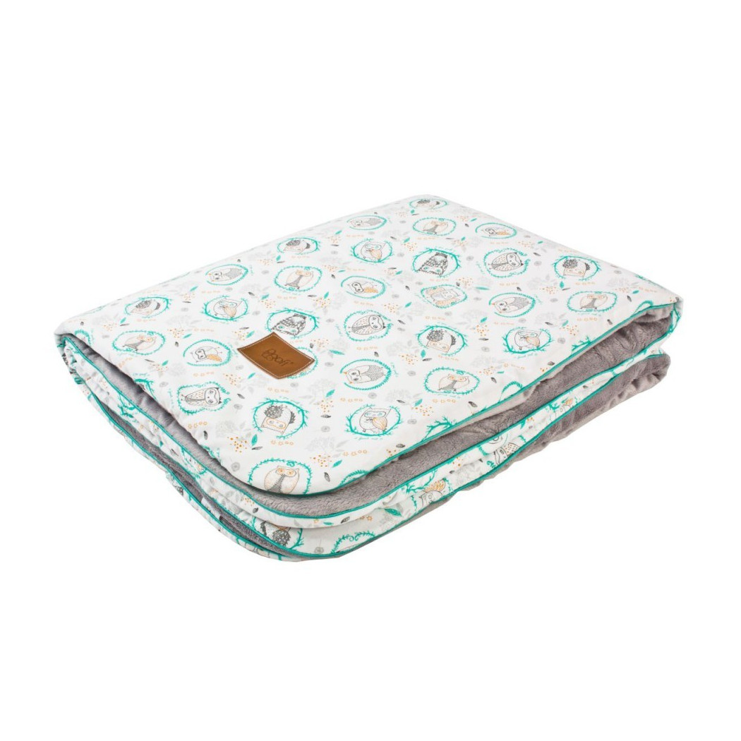 Ocieplany kocyk dla Starszaka (wzór: sowy)